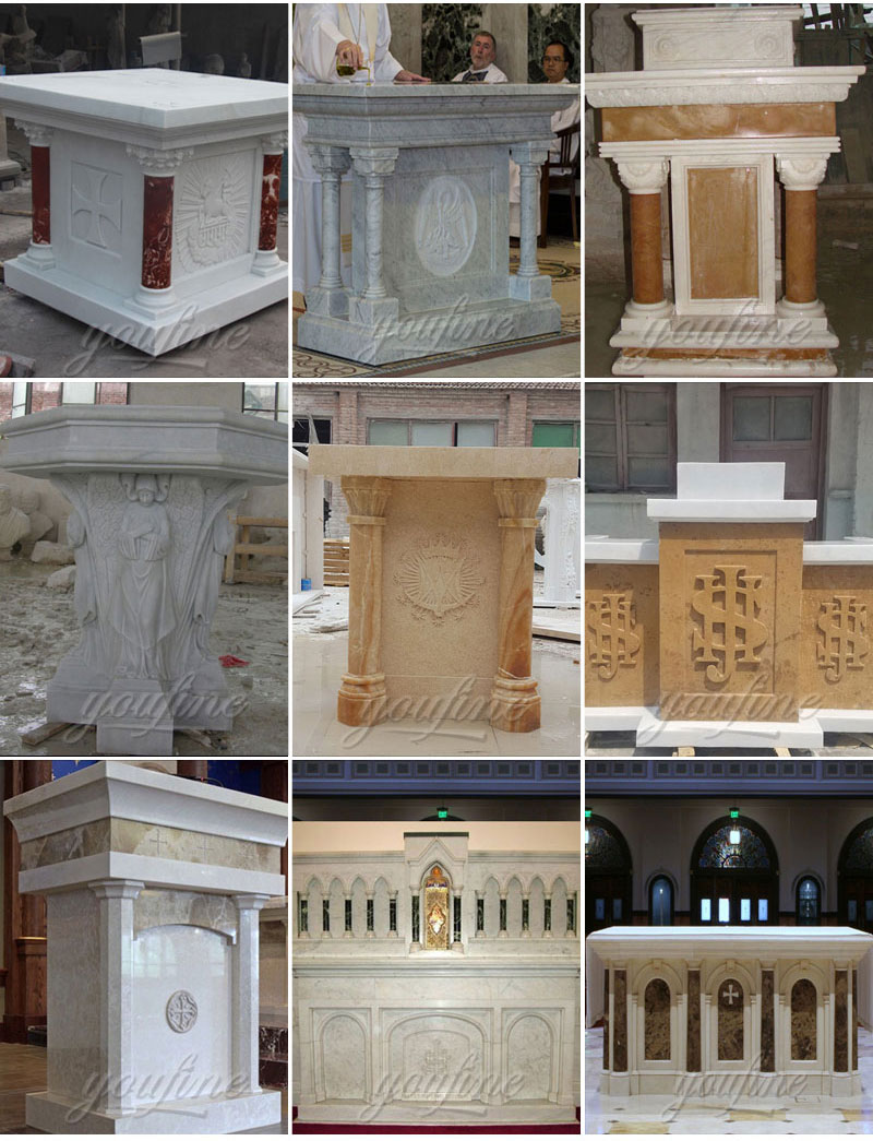 Altar and pulpit statues