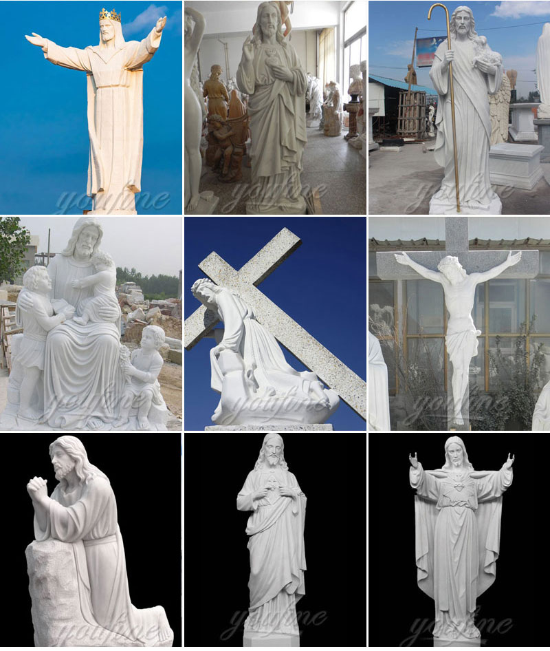 Christian Jesus Statue is a famous religious statue. This classical statue is made of natural marble,Height is l80cm, You Fine also offer customized design, size and material. It is a wonderful decorations for garden and church. Call or email us for more details! There are mainly five kinds of popular church sculpture in You Fine, Virgin Mary Statues, Jesus Statues, Altar Statues, Pulpit Statues and font statues. You also could find other kinds of church stone products at You Fine. At You Fine, there are more than 1869 popular sculpture design and all of them could be customized into any size based on customer’s requests. Abundant choices of design ,materials and colors are also Available. Our designer and sculptor could vividly pass the spirit and air of sculpture according to the customer’s description. Here at You Fine, talented designers could make the CAD drawing and installation direction,QC team control the quality strictly, better quality and better service is our main goal for a life time.