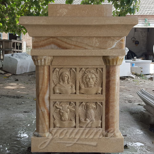 Hot selling beige marble religious altar table for church