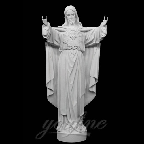 Famous Outdoor Jesus Stone Statue with Open Hand for Decor