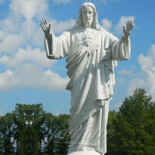 Famous Outdoor White Marble Stone Religions Jesus Statue for Church