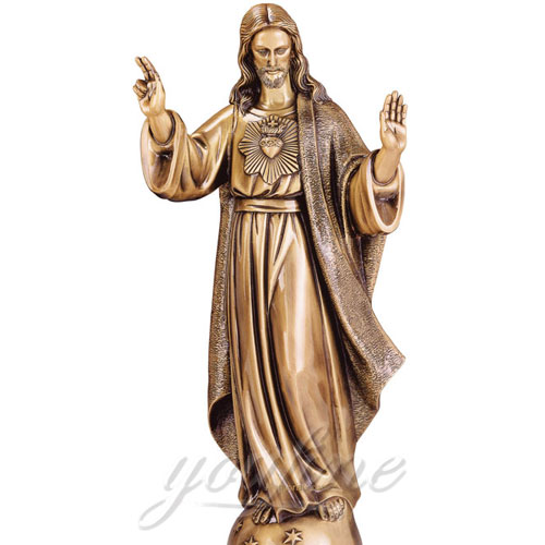 High Quality Different Size Church Jesus Statue in Antique Bronze