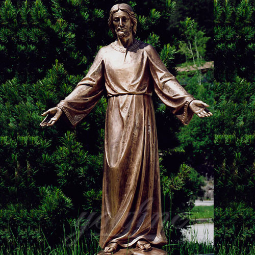 Large New Products Christian Jesus Bronze Statues Opening the Arm