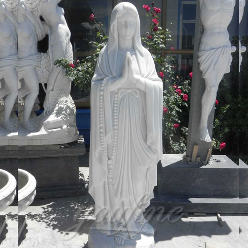 Outdoor White Blessed Marble Virgin Mary Statue for Hot Selling