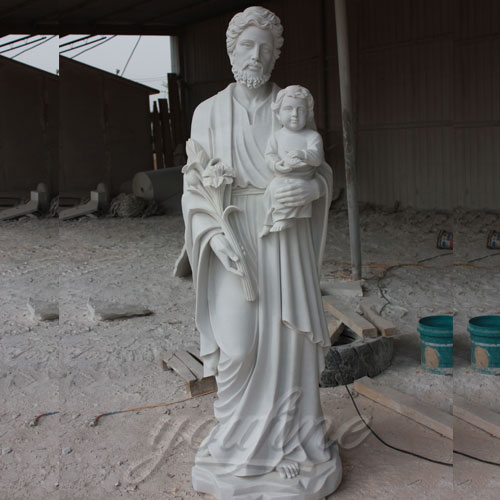 Park Decoration Life Size Jesus Carved Figures with Baby Sculpture
