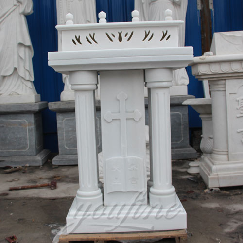 White Marble Church Lectern Church Pulpits for Church Decor