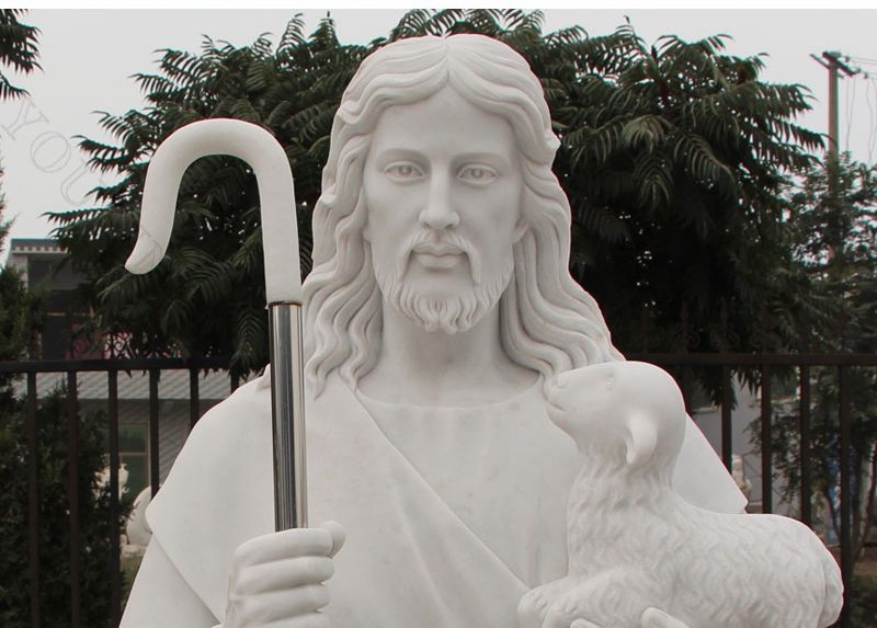 Jesus Shepherd Marble Statue for sale