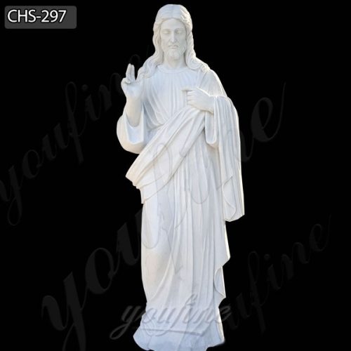 Jesus White Marble Statue for sale