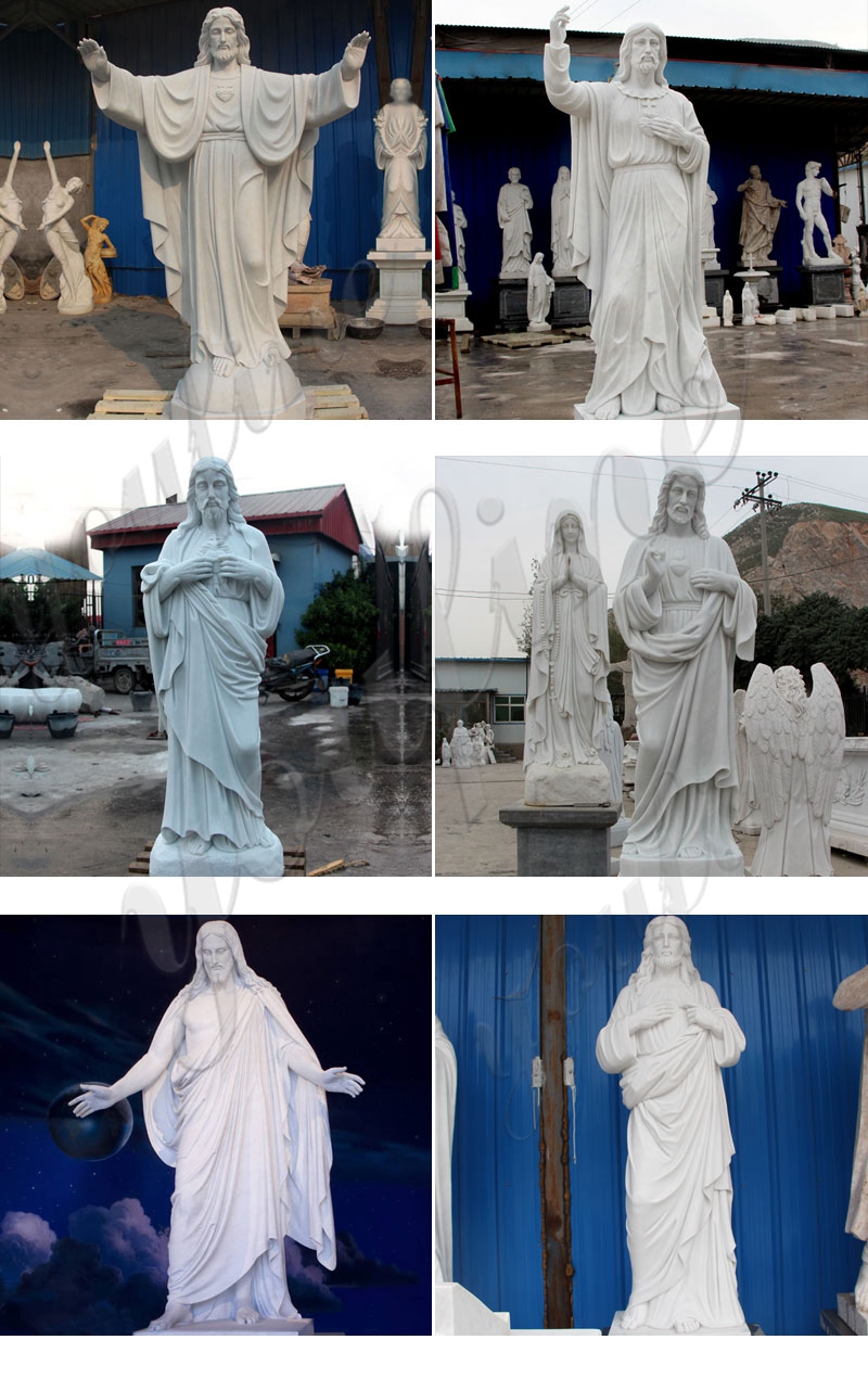 Outdoor Jesus Shepherd Marble Statue for sale