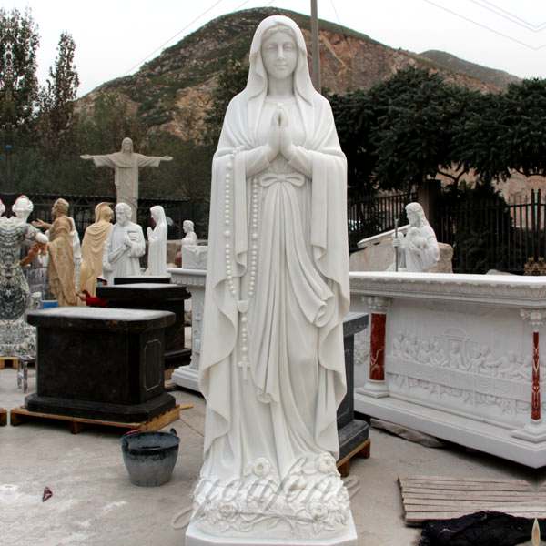 Hand Carved Religious Life Size Marble Mary Statues Garden Sculpture for Sale CHS-264