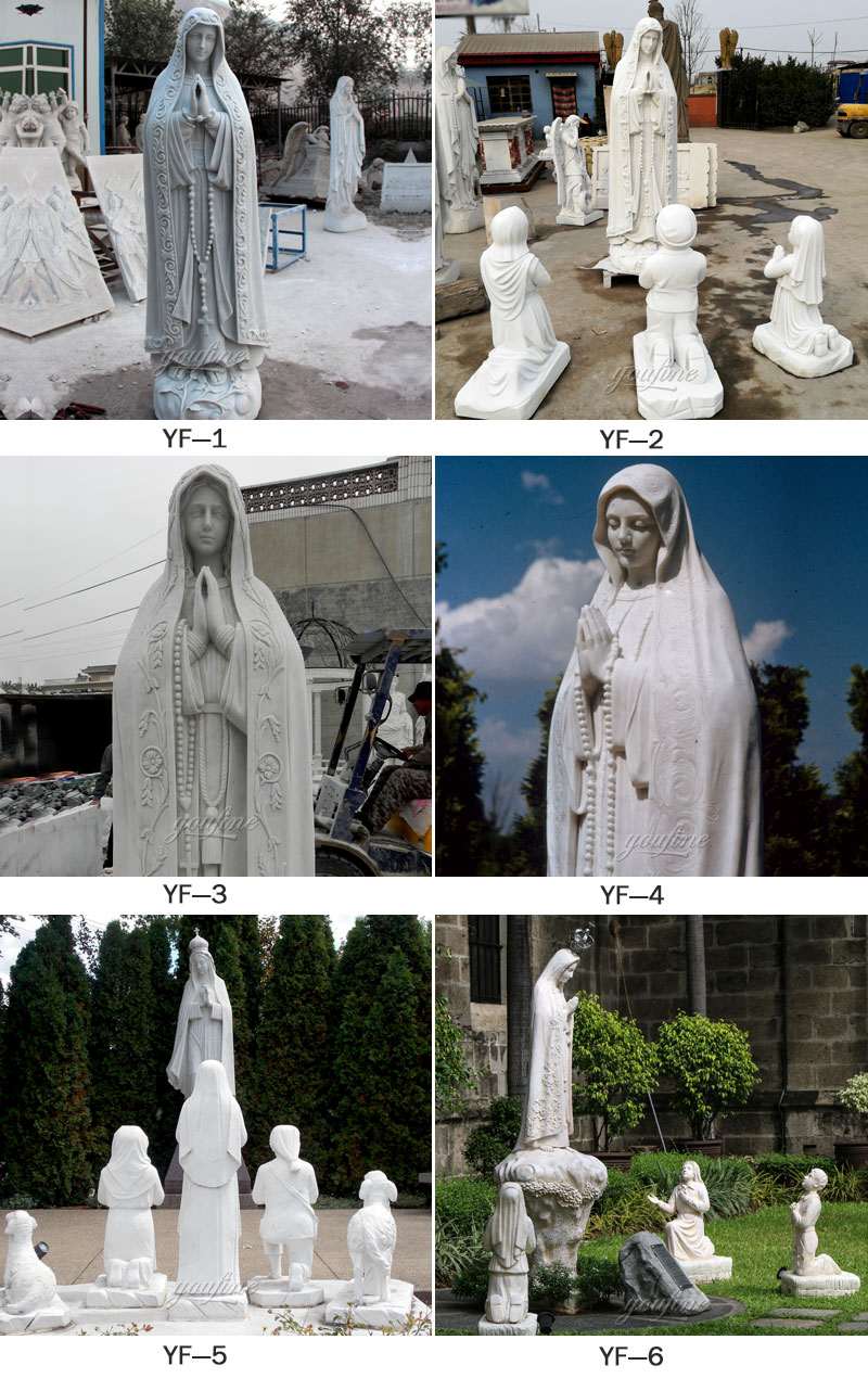 Religious Life Size Marble Mary Statues Garden Sculpture