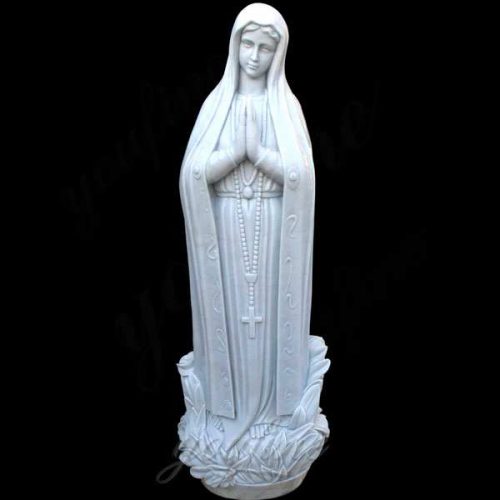 Hand Carved Blessed Our Lady of Lourdes Marble Statue for Sale CHS-267