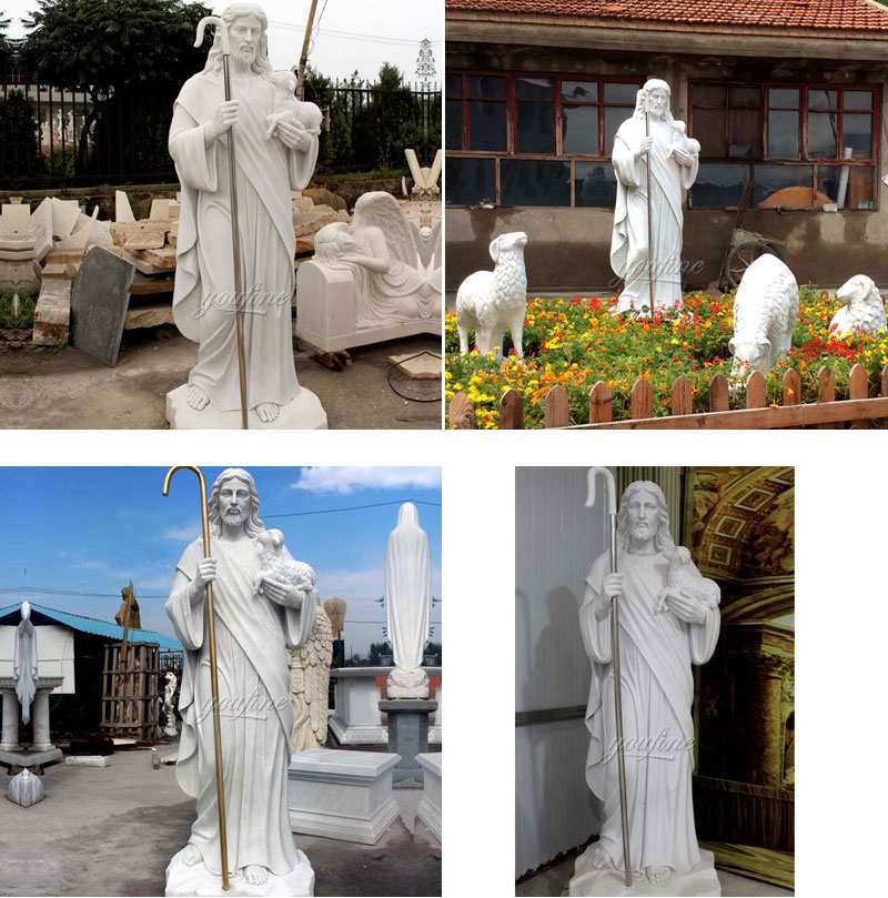 Hot Saleing Classic Catholic Garden Decoration Marble Jesus Sculptures