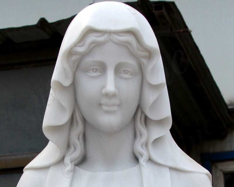 Life Size Catholic White Marble Mother Mary Statue for Sales