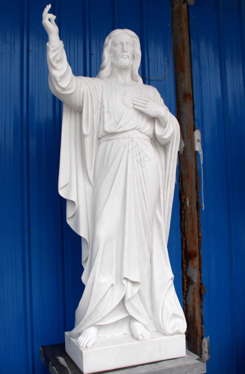 Life Size Religious White Marble Statue of Jesus