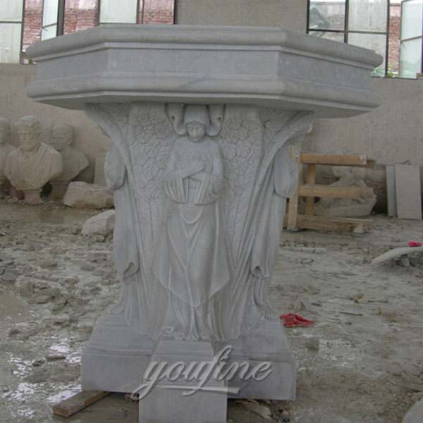 Hand Carved Marble Stone Church Use Pulpit in Stock for Sale CHS-327