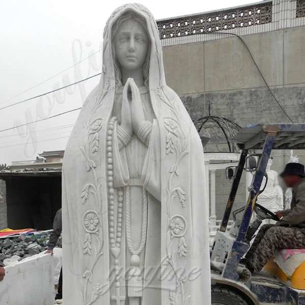 Life Size Hand Carved Beautiful Fatima Outdoor Marble Statues for Sale CHS-270