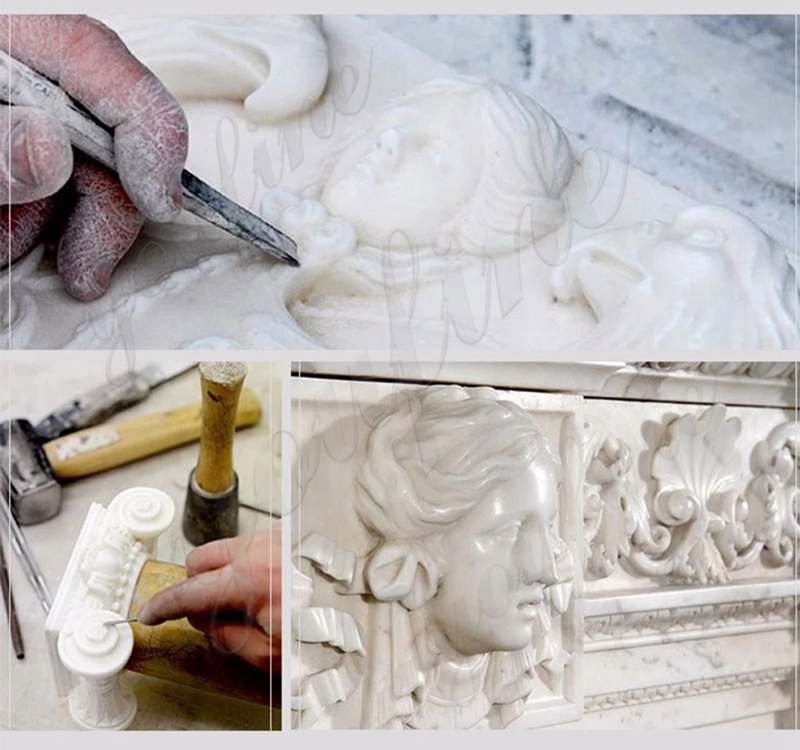 process of Hand Carved Marble Stone Church Use Pulpit