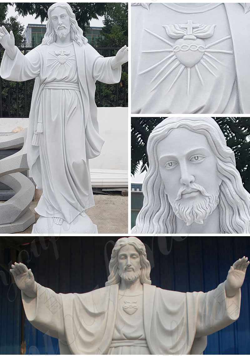 Sacred Heart of Jesus Marble Statue