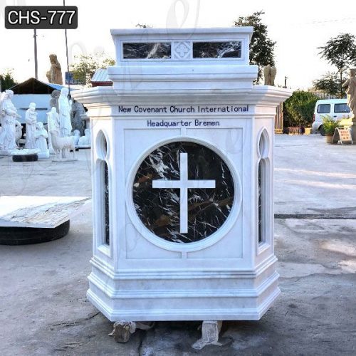 Life Size Natural White Marble Pulpit for Church Use Suppliers