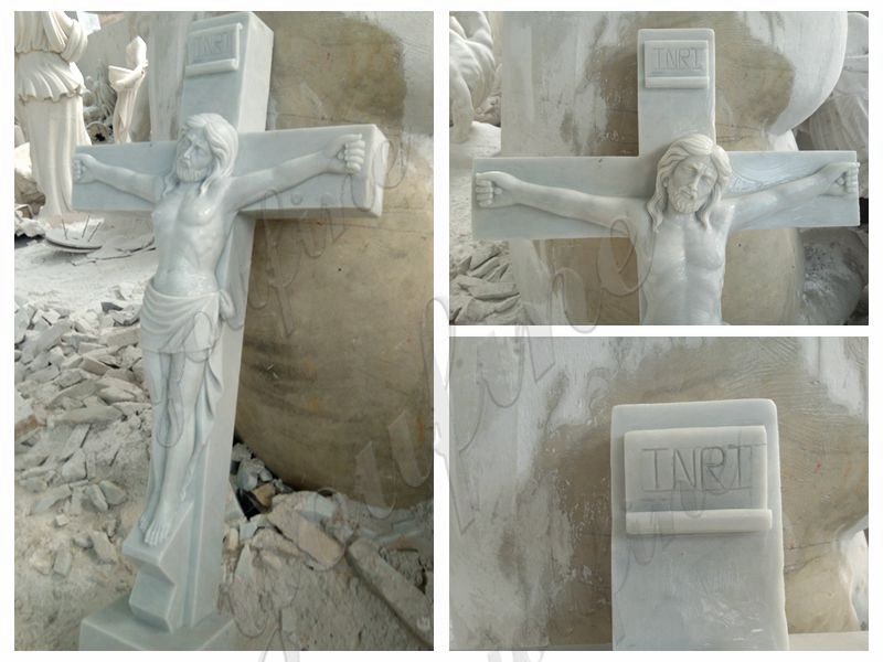 Marble Crucified Jesus Statue for Church Decor Suppliers