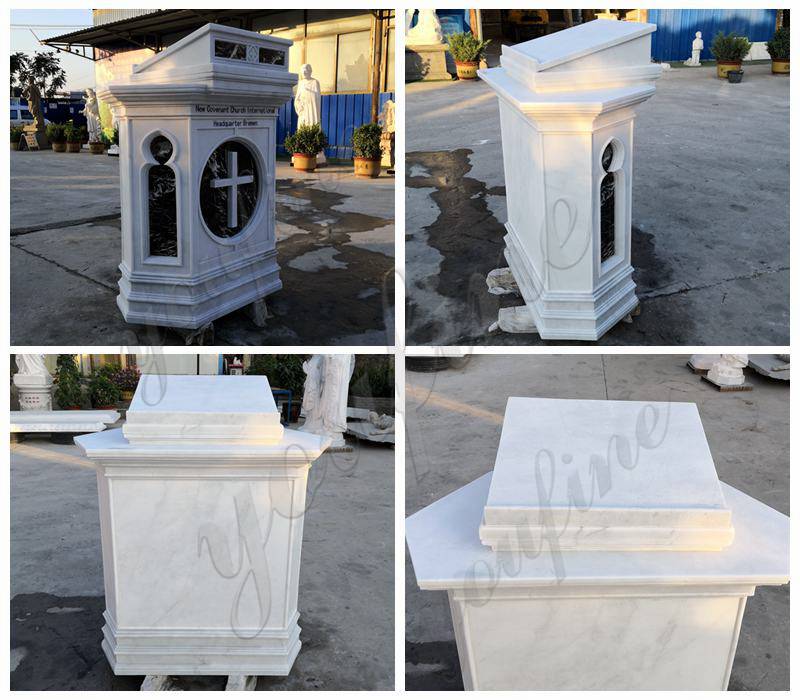 Natural White Marble Pulpit for Church Use