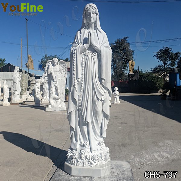 Hand Carving Life Size Our Lady of Lourdes Marble Statue Suppliers CHS-797