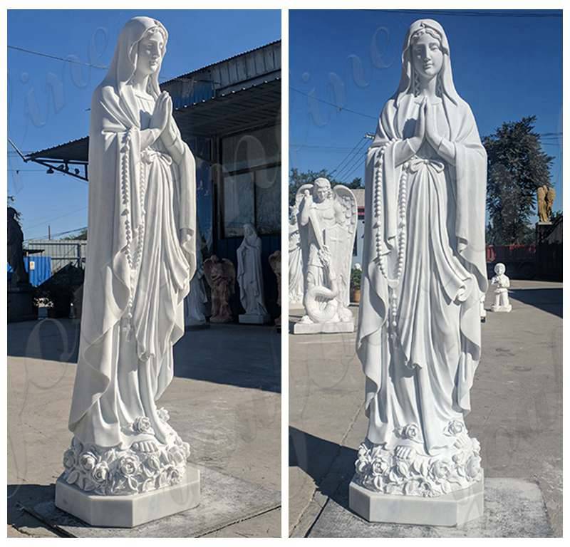 Our Lady of Lourdes statue detail