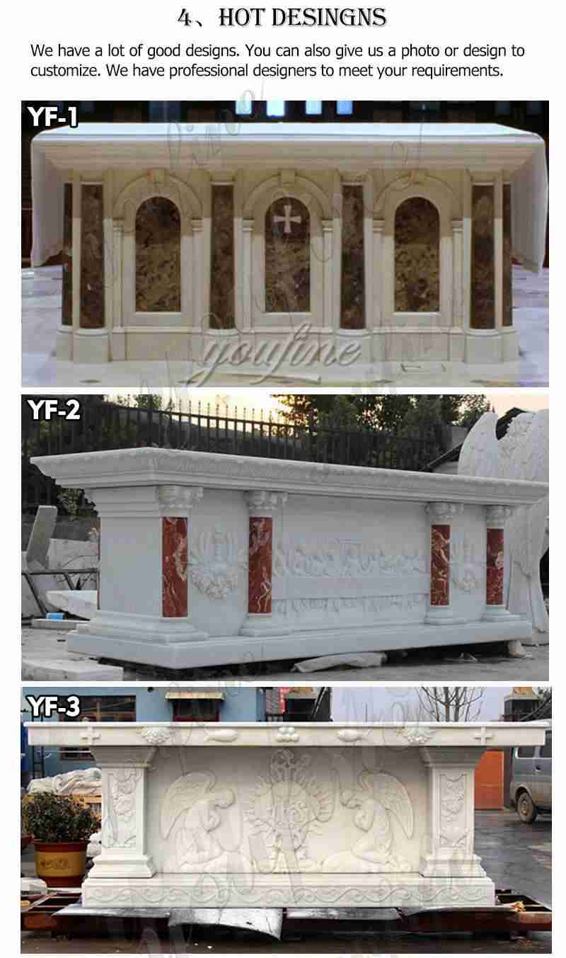 White Marble Church Altar Table for Sale
