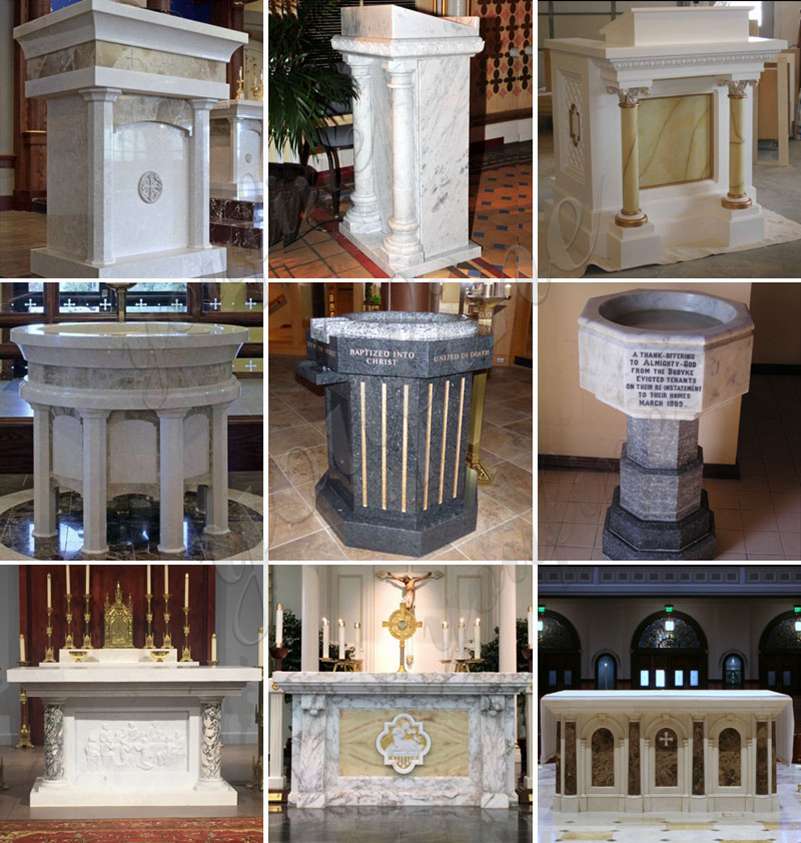 natural marble religious church pulpit