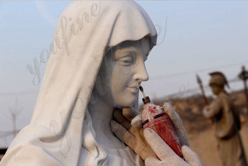 process of outdoor statues of mary