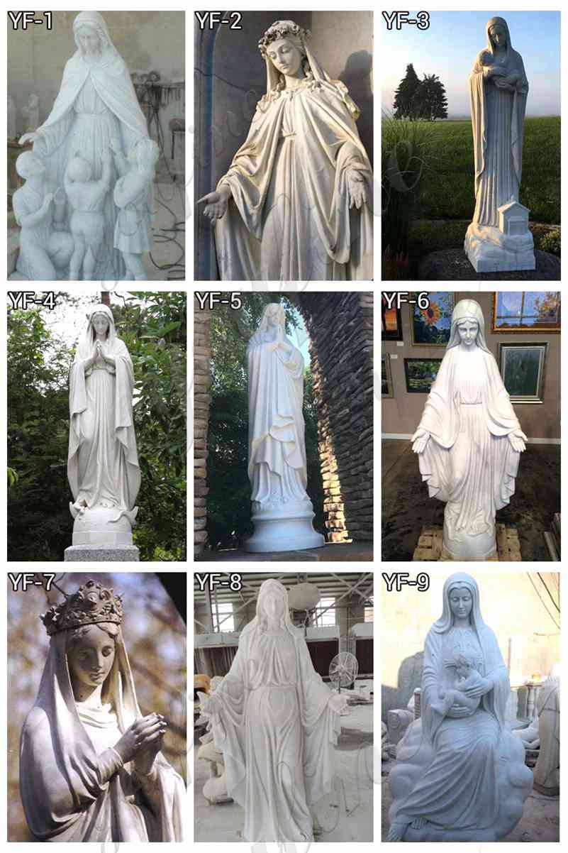 Blessed Mother Mary Marble Statue for Sale