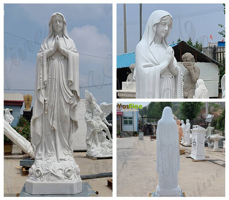 Marble Our Lady of Lourdes Statue for Sale