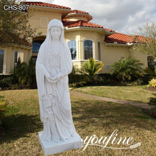 Outdoor Life size Blessed Mother Mary Marble Statue for Sale