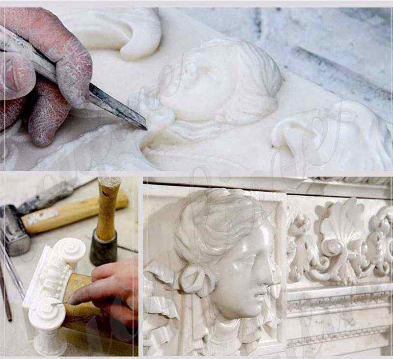 process of White Marble Lourdes Statue