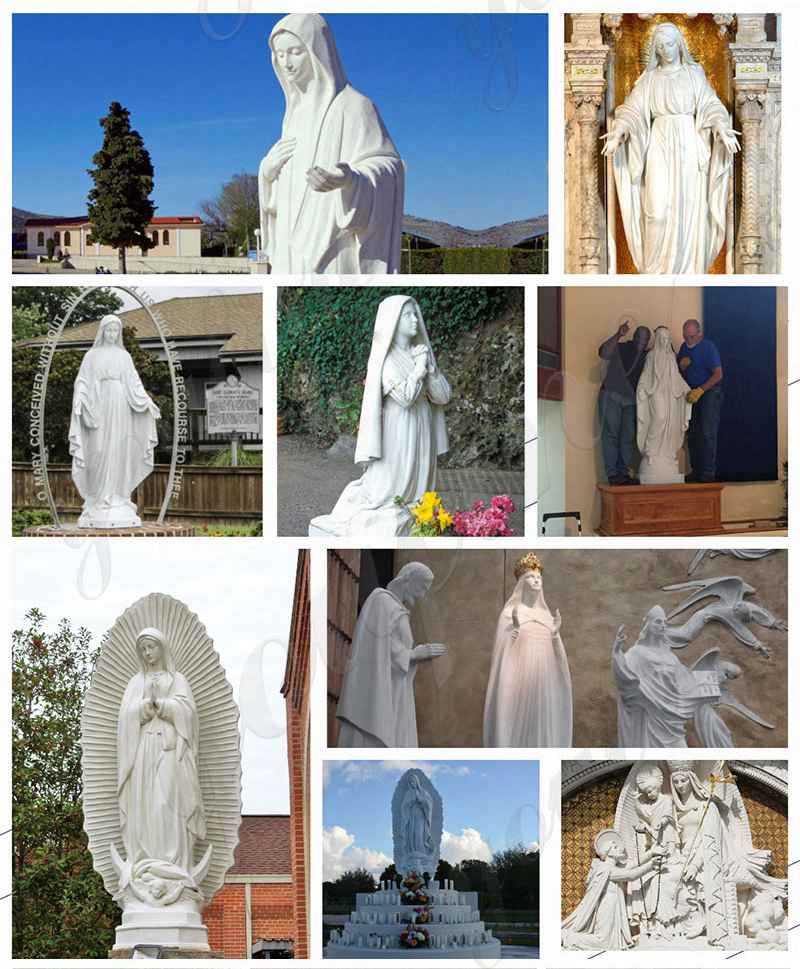 Lourdes marble statue for sale