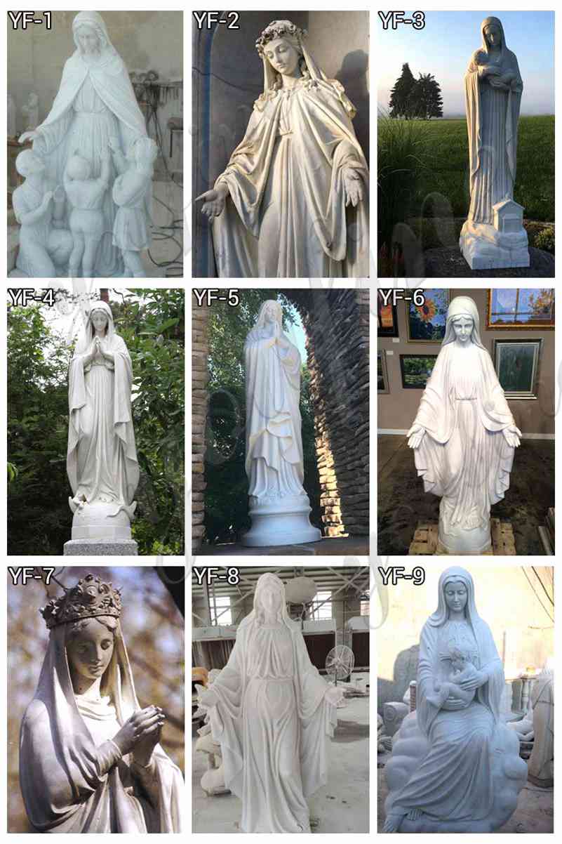 Marble Our Lady of Lourdes Statue for Sale