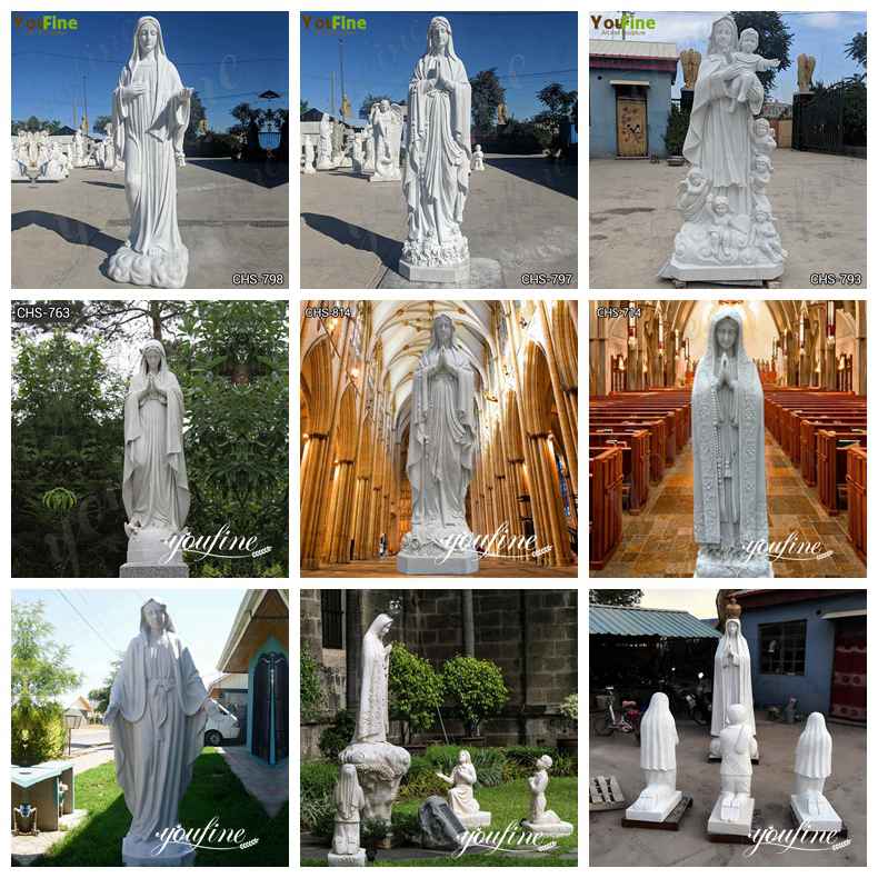 Religious Marble Our Lady of Fatima Statue for Sale