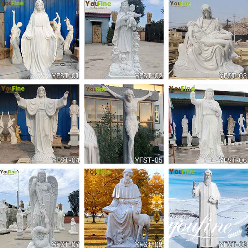 Catholic Church Marble Statue Outdoor or Indoor Decor for Sale