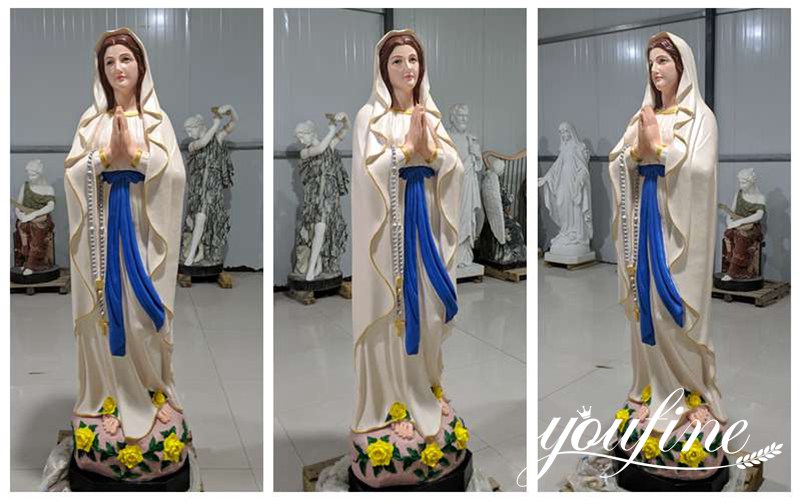 Church Marble Our Lady of Lourdes Statue Outdoor or Indoor Decor for Sale