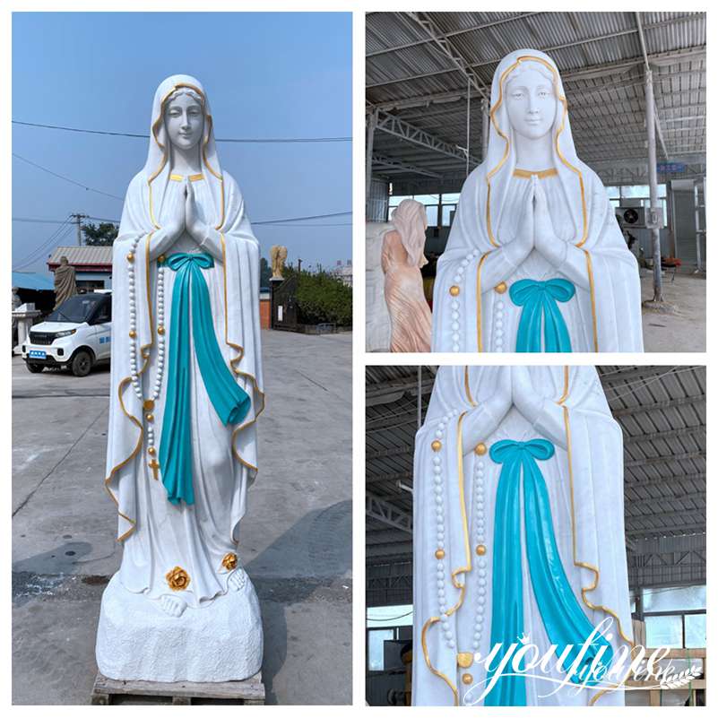 Life Size Marble Outdoor Our Lady of Lourdes Statue for Sale