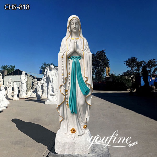 Life Size Marble Outdoor Our Lady of Lourdes Statue for Sale CHS-818