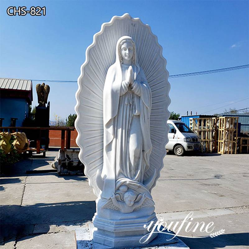 Natural Marble Life Size Our Lady of Guadalupe Statue Church Decor for Sale CHS-821