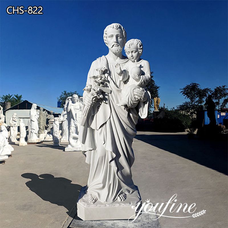 Marble Life-Size St. Joseph Statue Outdoor Catholic Church Decor CHS-822