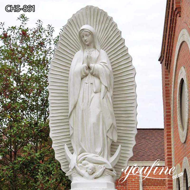 Marble Blessed Our lady of Guadalupe Statue Outdoor Decor for Sale CHS-861