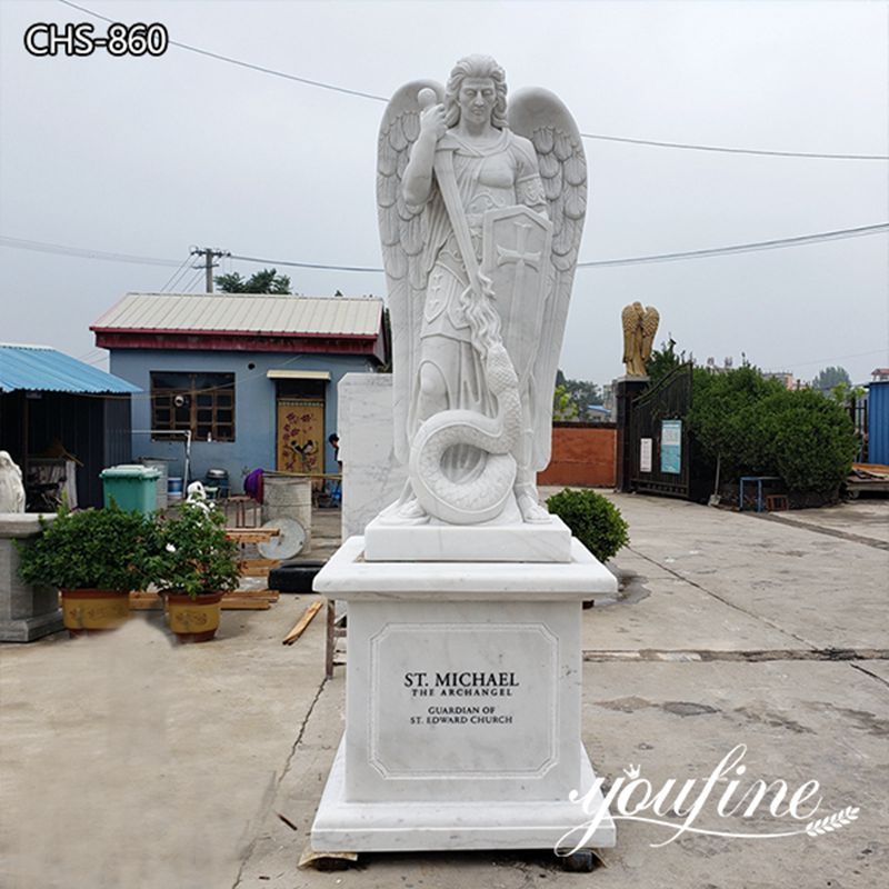 Large Marble St Michael Statue Garden Decor Factory Supplier CHS-860