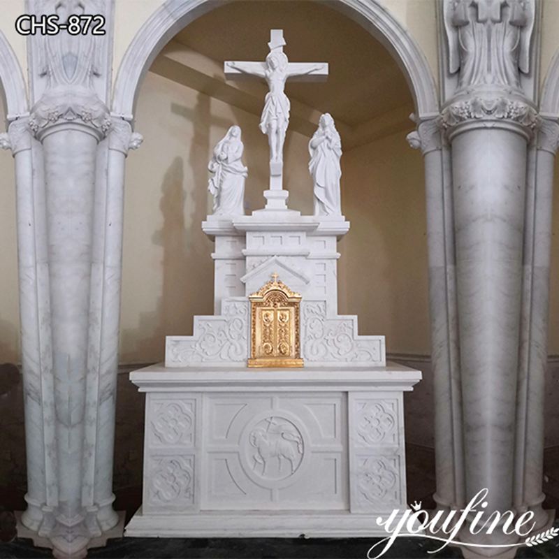 White Marble Main Altar Catholic Church Decor for Sale CHS-872