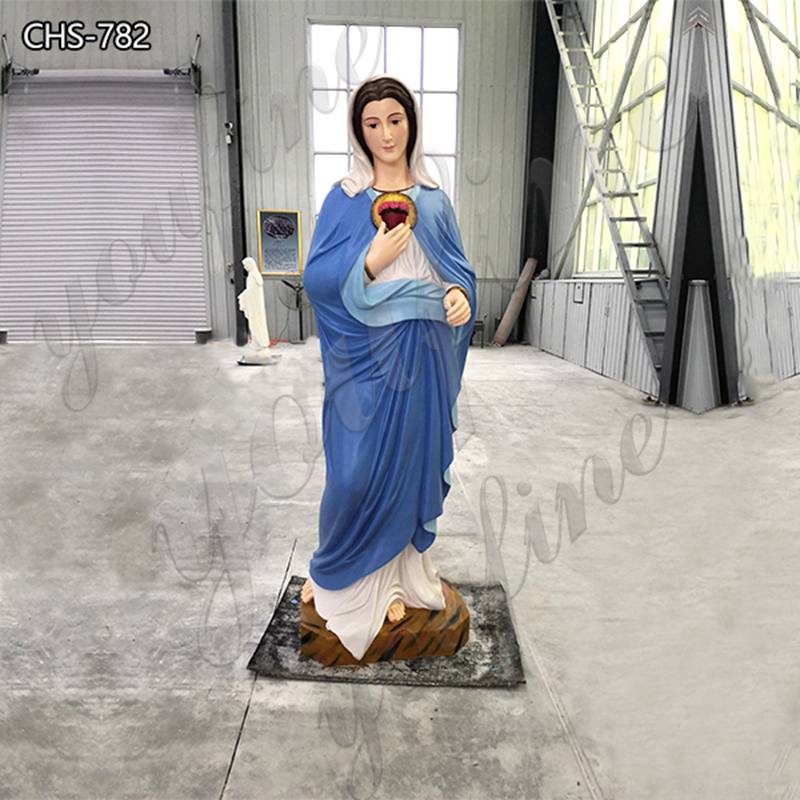 Painted Mary Statue Details: