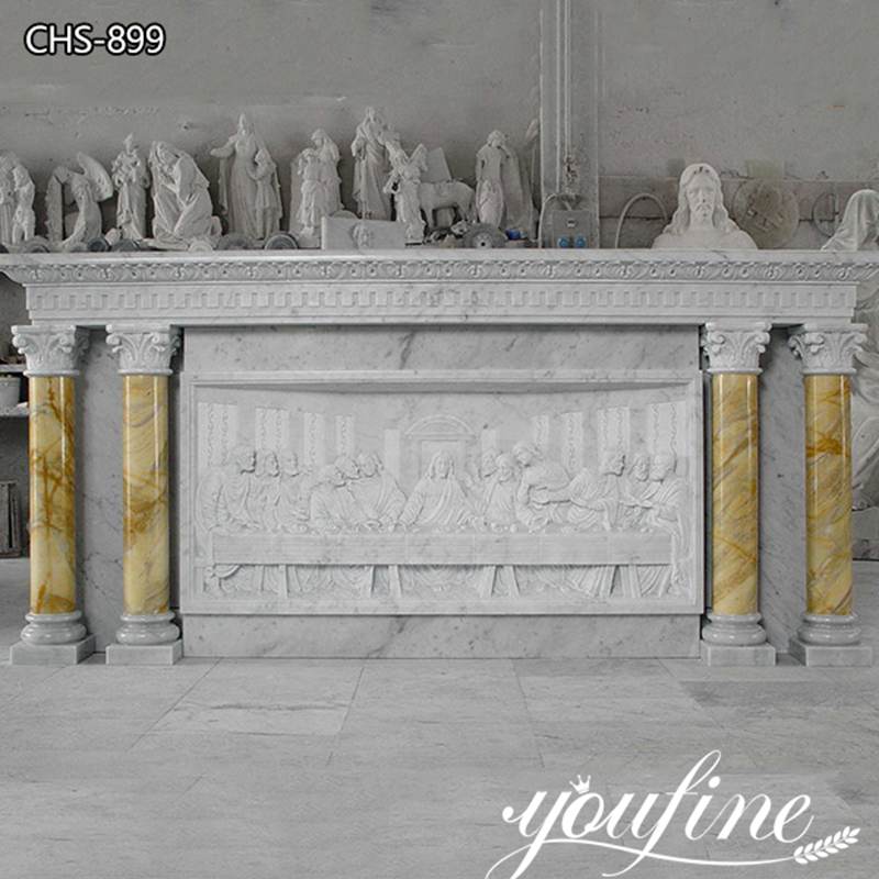 White Catholic Marble Altar Table for Church Supplier CHS-899