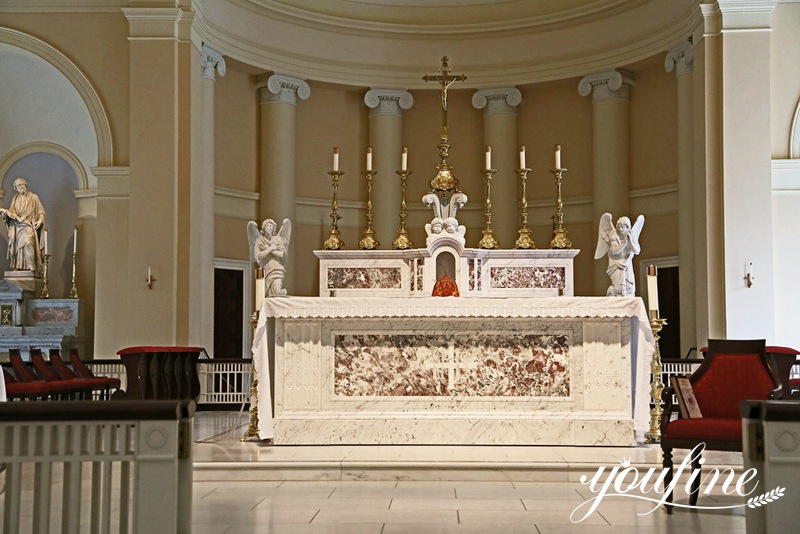 custom natural marble altar table-YouFine Sculpture